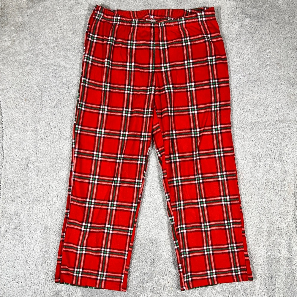 Wondershop Pajama Pants Womens XXL Red Plaid Fleece Sleepwear Lounge Bottoms